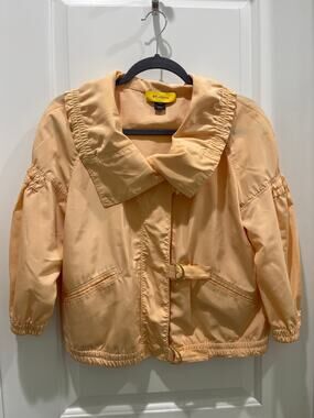 St. John Peachy Orange Nylon Jacket Sz S